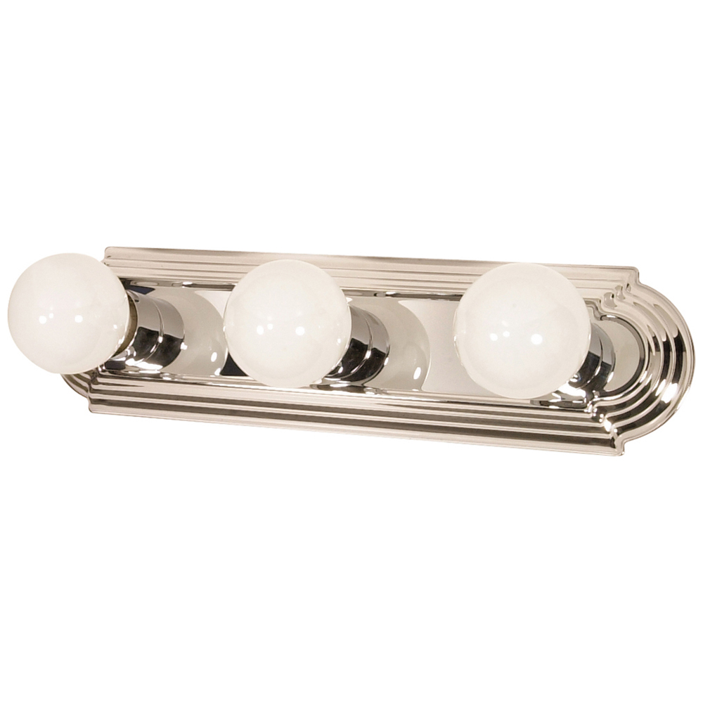 3 Light - 18 - Vanity - Racetrack Style - Polished Chrome