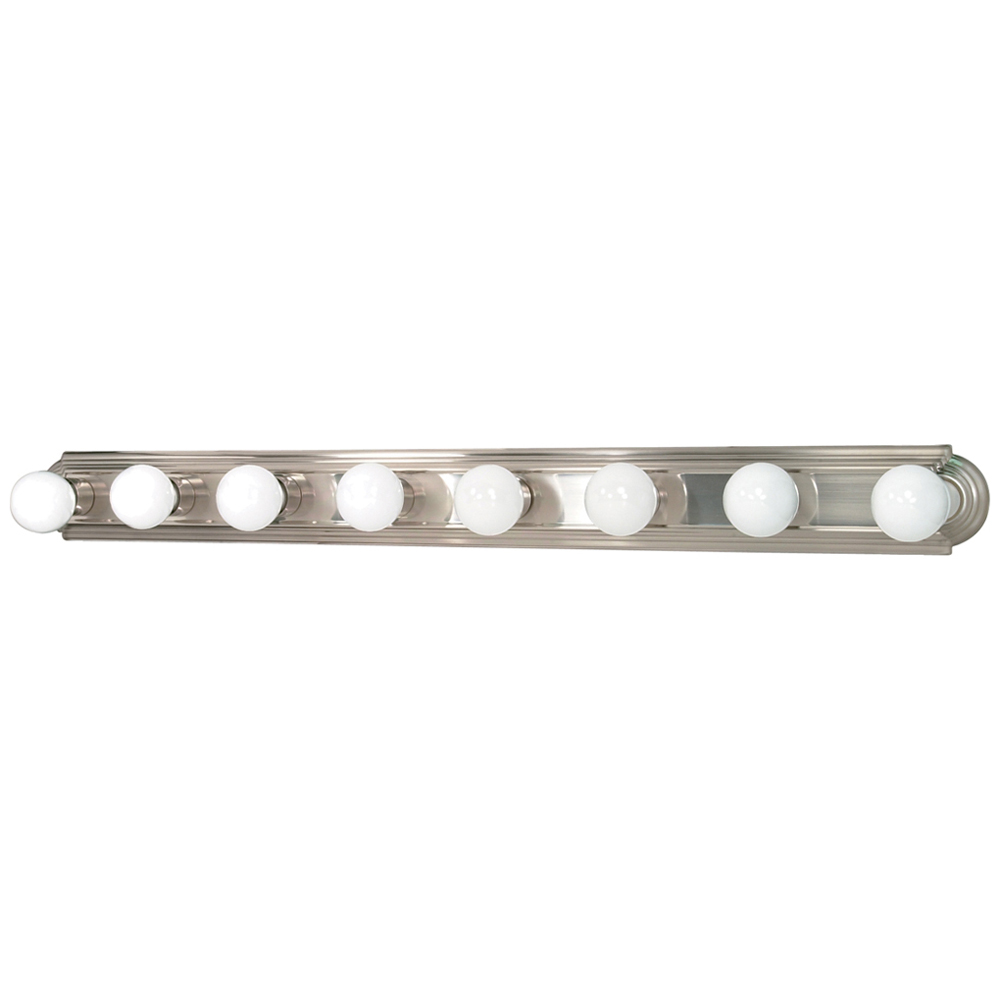 8 Light - 48 - Vanity - Racetrack Style - Brushed Nickel
