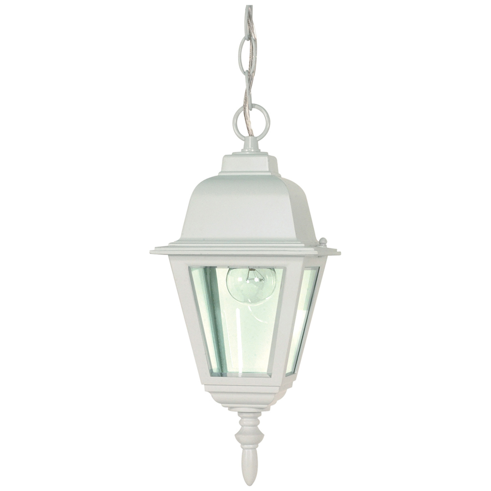 Briton - 1 Light - 10 - Hanging Lantern - w/ Clear Glass - White
