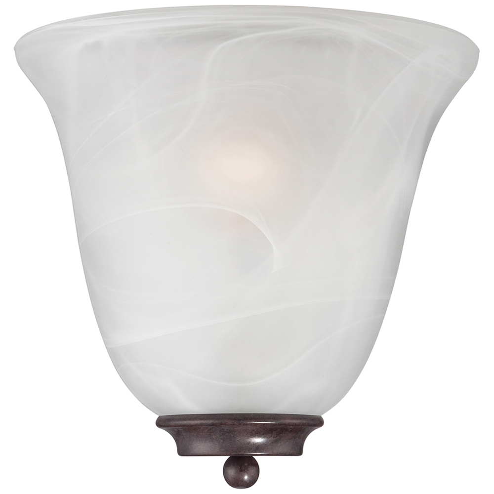 Empire - 1 Light Wall Sconce - Old Bronze w/ Alabaster Glass - Old Bronze
