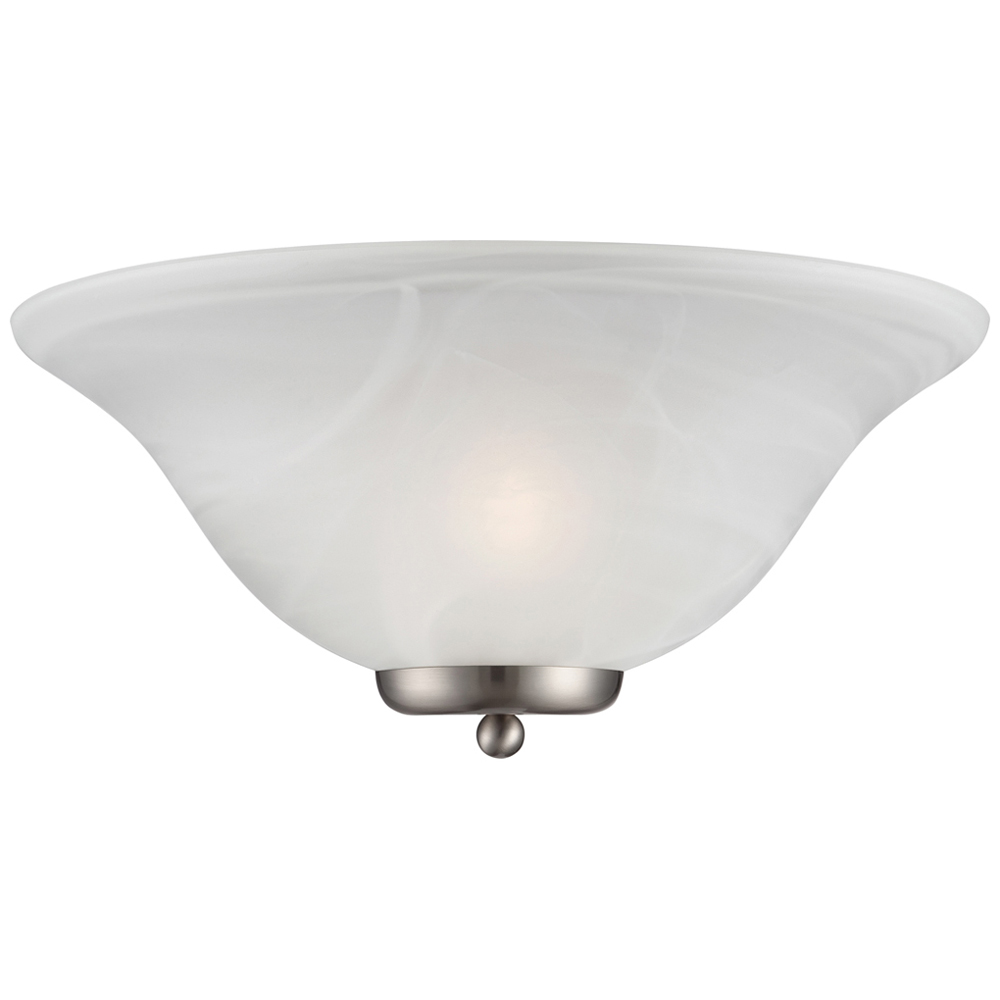 Ballerina - 1 Light Wall Sconce - Brushed Nickel w/ Alabaster Glass - Brushed Nickel