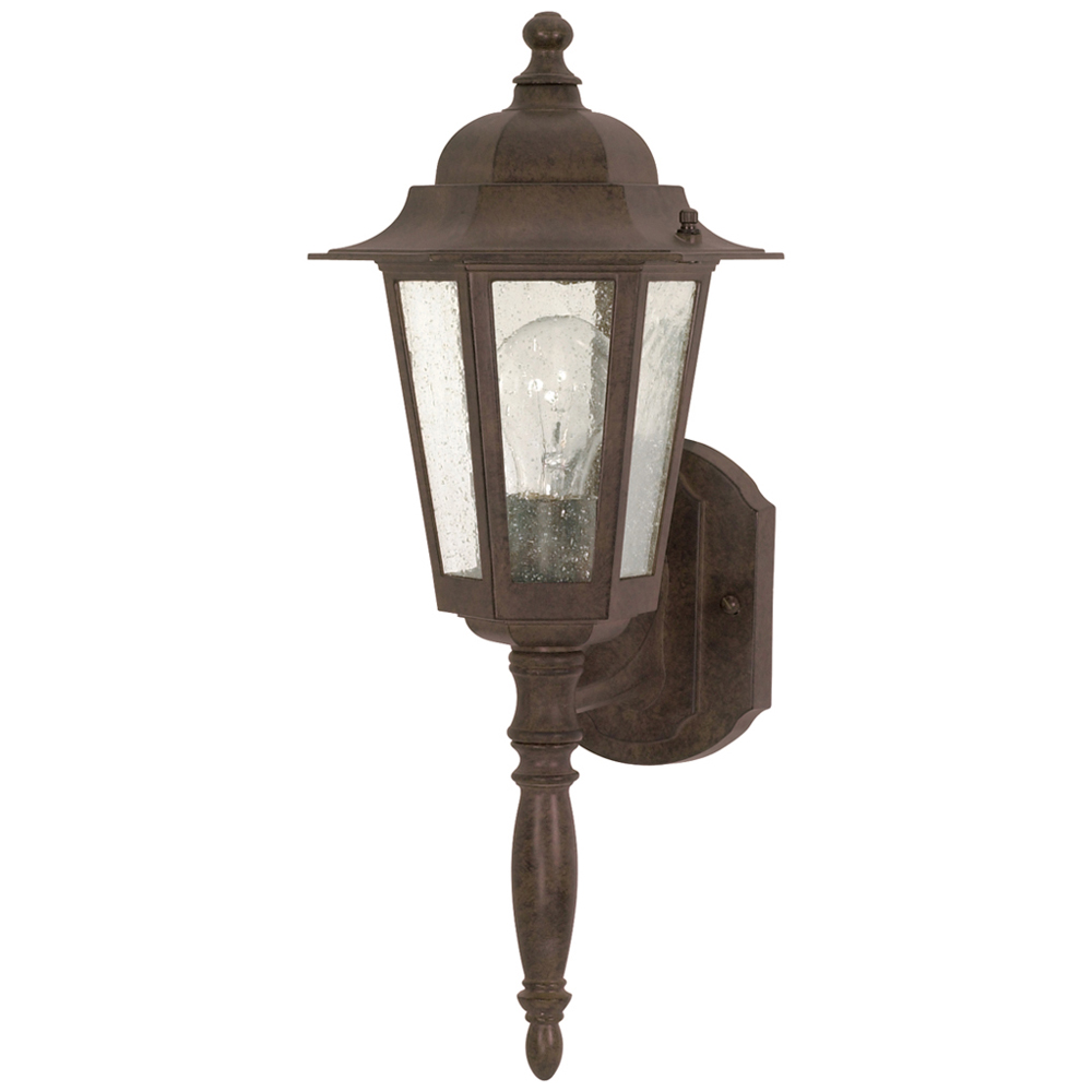 Cornerstone - 1 Light - 18 - Wall Lantern - w/ Clear Seed Glass - Old Bronze