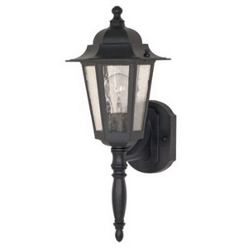 Cornerstone - 1 Light - 18 - Wall Lantern - w/ Clear Seed Glass - Textured Black