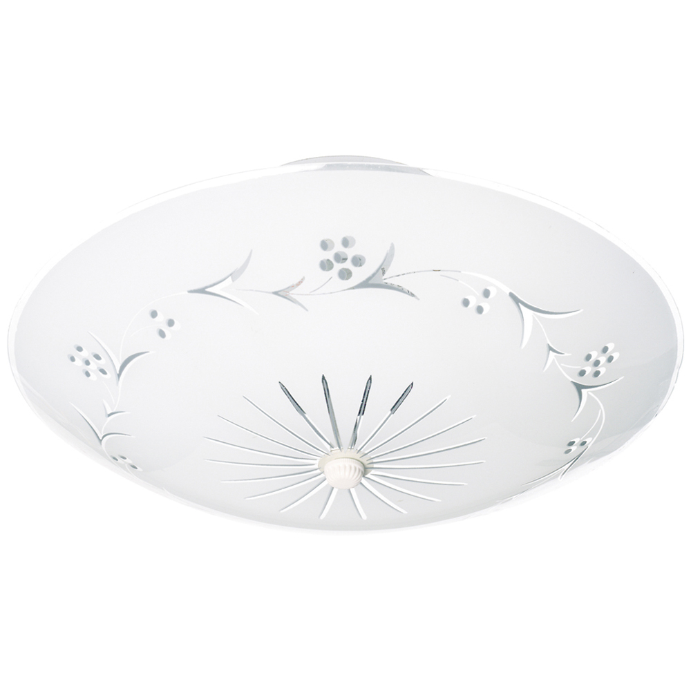 2 Light - 12 - Ceiling Fixture - Round Grape - White