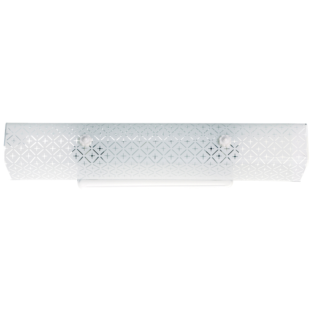 4 Light - 24 - Vanity - w/Diamond U Channel Glass - White