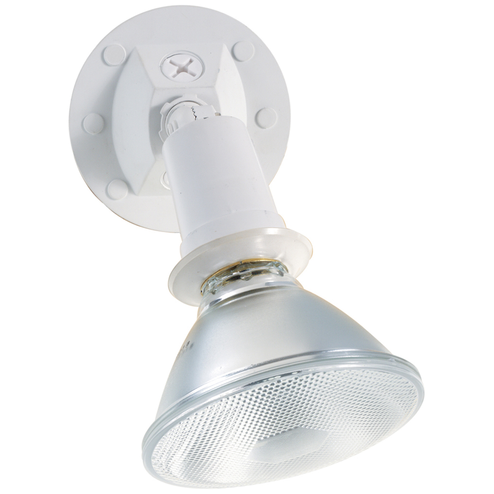 1 Light - 5 - Flood Light, Exterior - PAR38 w/Adjustable Swivel - White
