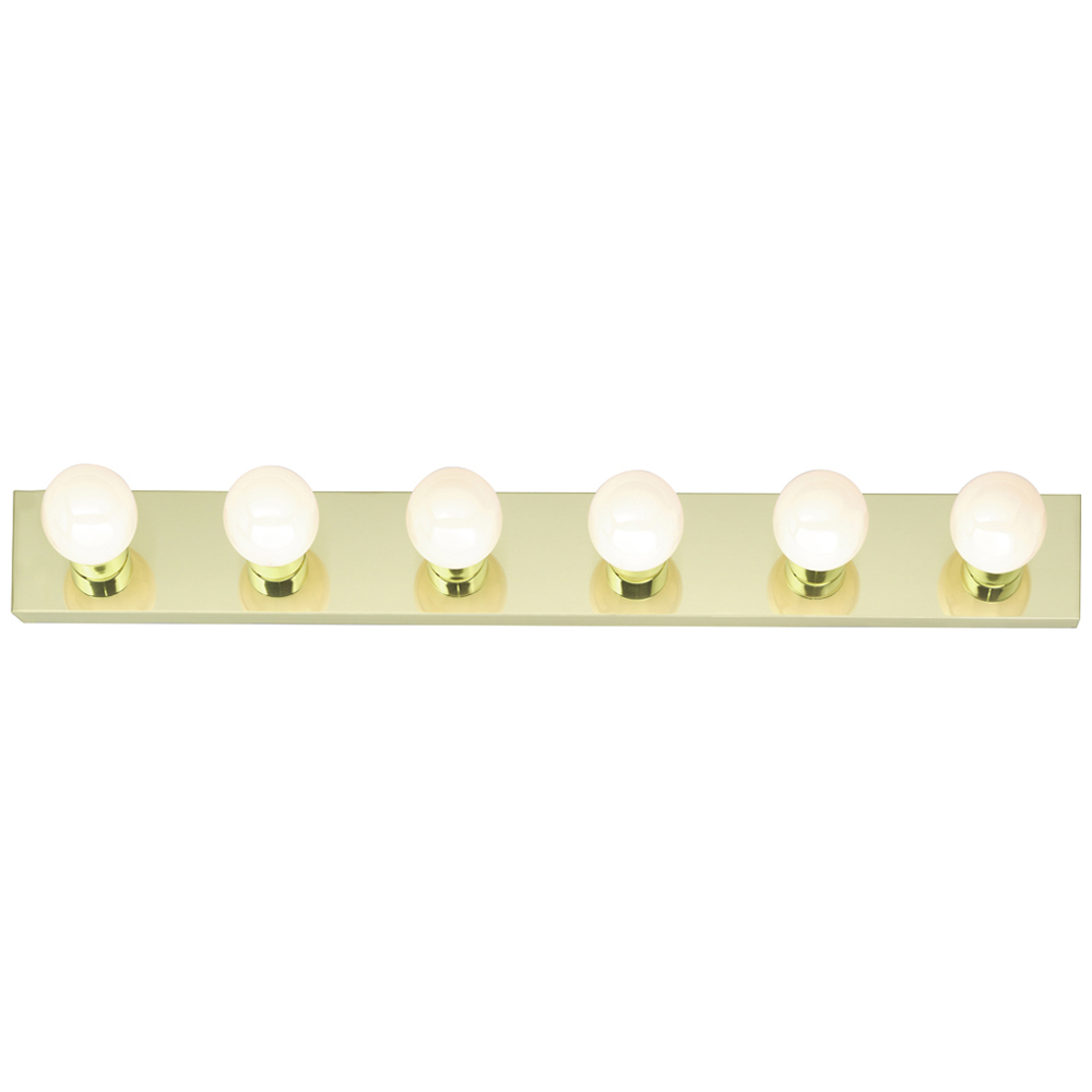 6 Light - 36 - Vanity - Strip - Polished Brass