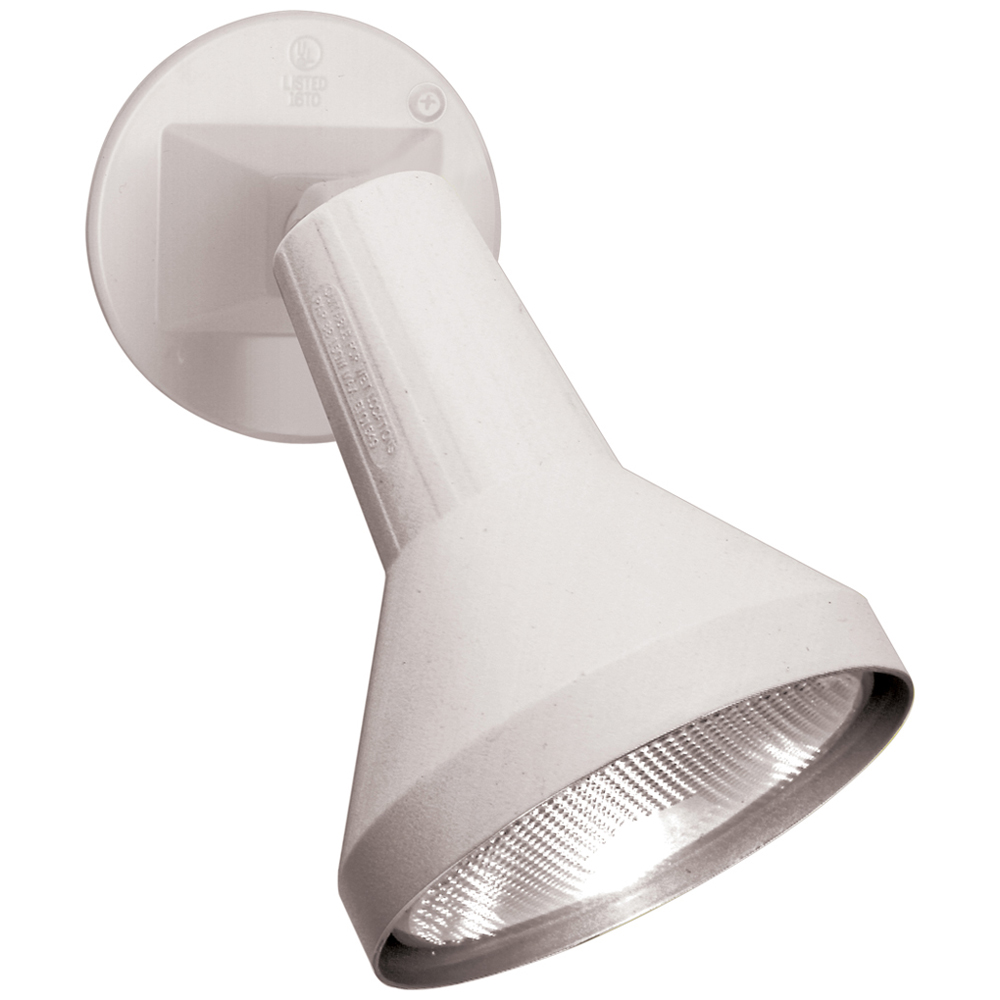 1 Light - 8 - Flood Light, Exterior - PAR38 w/Adjustable Swivel - White