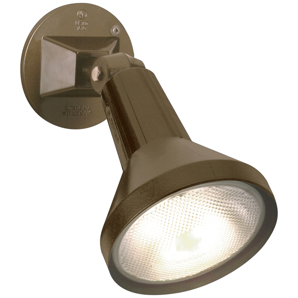 1 Light - 8 - Flood Light, Exterior - PAR38 w/Adjustable Swivel - Dark Bronze