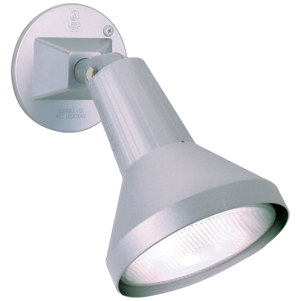 1 Light - 8 - Flood Light, Exterior - PAR38 w/Adjustable Swivel - Gray