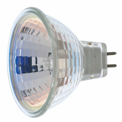 Halogen MR Lamp, Designation: 35MR16/NSP, 12 V, 35 WTT, MR16 Shape, GU5.3/GX5.3 Miniature 2 Pin Round Base, C-6 Filament, 2000 HR, 9 DEG Beam Angle, 1-7/8 IN Length, 2 IN Diameter, Lumens: 4000 CP Center Beam