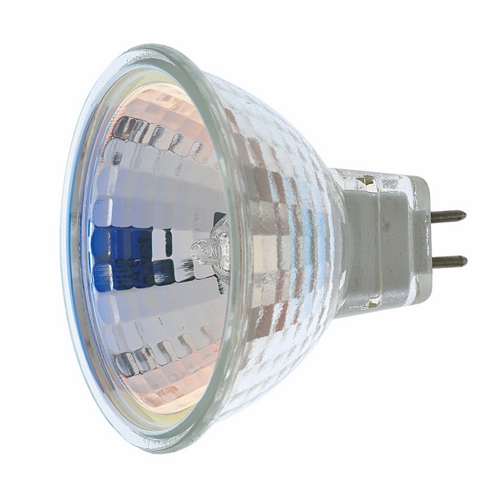 Halogen MR Lamp, Designation: 35MR16/FL, 12 V, 35 WTT, MR16 Shape, GU5.3/GX5.3 Miniature 2 Pin Round Base, C-6 Filament, 2000 HR, 36 DEG Beam Angle, 1-7/8 IN Length, 2 IN Diameter, Lumens: 925 CP Center Beam