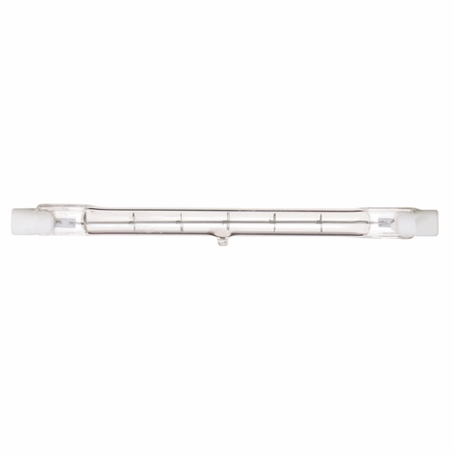 Halogen Double Ended Halogen Lamp, Designation: 300T3Q/CL, 120 V, 300 WTT, T3 Shape, R7s Double Ended Base, Clear, C-8 Filament, 1500 HR, Lumens: 5300 LM Initial, 4-11/16 IN Length, 3/8 IN Diameter