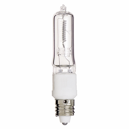 Halogen Single Ended Lamp, Designation: 75Q/CL/MC, 120 V, 75 WTT, T4 Shape, E11 Mini Cand Base, Clear, CC-8 Filament, 2000 HR, Lumens: 1250 LM Initial, 2-11/16 IN Length, 1/2 IN Diameter