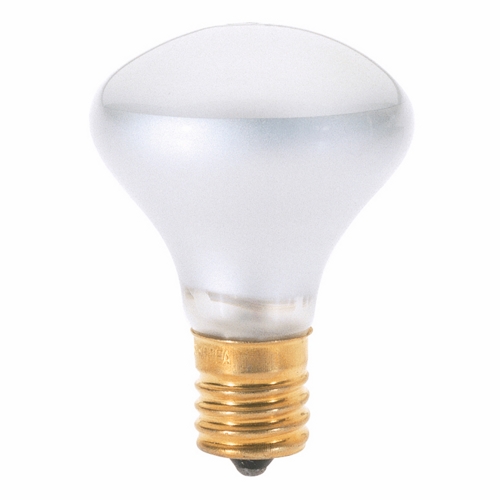 Incandescent Reflector Lamp, Designation: 25R14N, 120 V, 25 WTT, R14 Shape, E17 Intermediate Base, Frosted, CC-2V Filament, 1500 HR, Lumens: 135 LM Initial, 2-5/8 IN Length, 1-3/4 IN Diameter