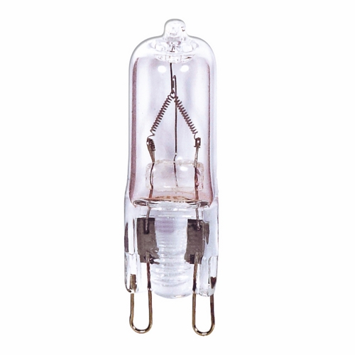 Halogen Bi Pin Lamp, Designation: 20T4/G9/CL, 120 V, 20 WTT, T4 Shape, G9 Double Loop Base, Clear, CC-2V Filament, 2000 HR, Lumens: 190 LM Initial, 1-25/32 IN Length, 1/2 IN Diameter