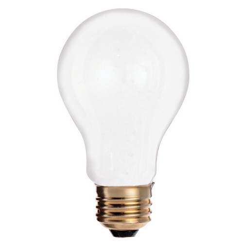Incandescent General Service Lamp, Designation: 25A19/F, 120 V, 25 WTT, A19 Shape, E26 Medium Base, Frosted, C-9 Filament, 1500 HR, Lumens: 180 LM Initial, 4-1/8 IN Length, 2-3/8 IN Diameter