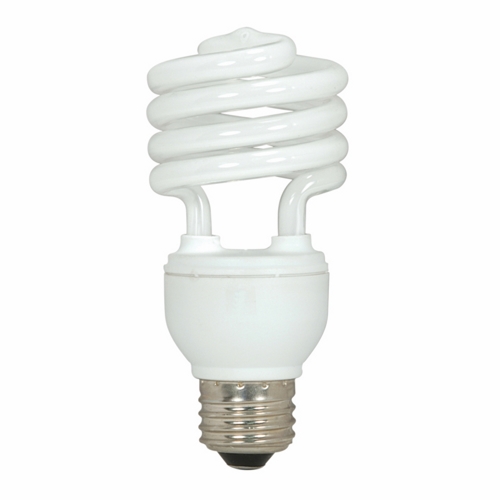Product image for Satco S6272 18W Mini Spiral Compact Fluorescent; 4100K; 82 CRI; Medium base; 120 Volt; 3-pack