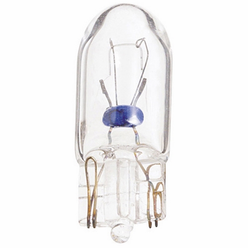 Miniature Wedge Base Xenon Lamp, Designation: X5T3 1/4 24V Wedge, 24 V, 5 WTT, T3 1/4 Shape, W2.1x9.5d Mini Wedge Base, Clear, 10000 HR, Lumens: 38 LM Initial, 0.21 AMP, 1-5/8 IN Length, 13/32 IN Diameter
