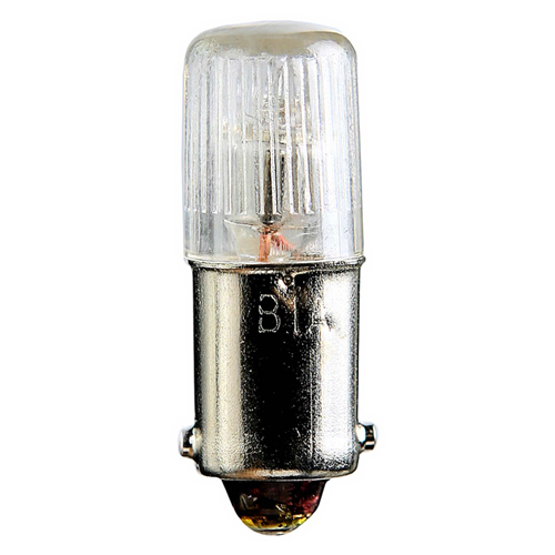 Miniature Lamp, Designation: 1822, 36 V, 3.6 WTT, T3 1/4 Shape, BA9s Miniature Bayonet Base, Clear, C-2F Filament, 1000 HR, Lumens: 2.1 LM Initial, 0.1 AMP, 1-7/32 IN Length, 13/32 IN Diameter, For Indicator