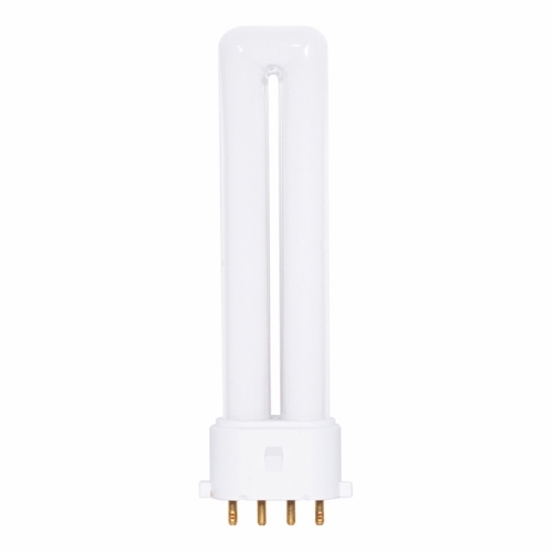 Compact Fluorescent Single Twin 4 Pin Lamp, Designation: CF7DS/E/841, 7 WTT, T4 Shape, 2G7 2G7 Base, 15000 HR, Lumens: 400 LM Initial, 4100 DEG K Color Temperature, Cool White 82 CRI, 4-1/2 IN Length