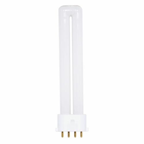 Compact Fluorescent Single Twin 4 Pin Lamp, Designation: CF9DS/E/841, 9 WTT, T4 Shape, 2G7 2G7 Base, 15000 HR, Lumens: 580 LM Initial, 4100 DEG K Color Temperature, Cool White 82 CRI, 5-11/16 IN Length