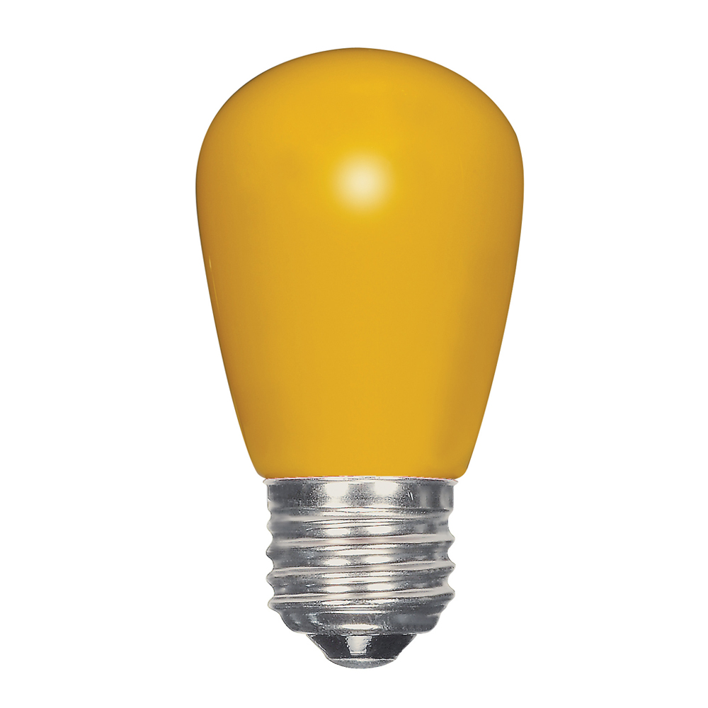 Sign & Indicator, Designation: 1.4W LED S14 - Ceramic Yellow - Medium Base - 120V