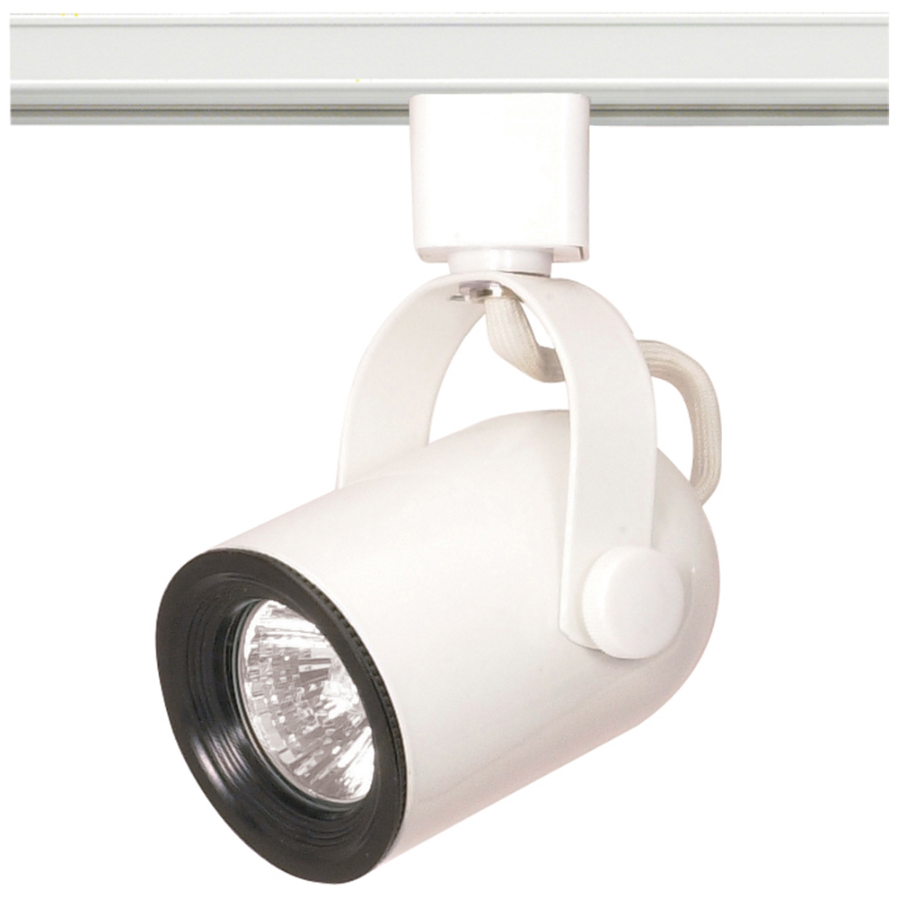 1 Light - MR16 - 120V Track Head - Round Back - White