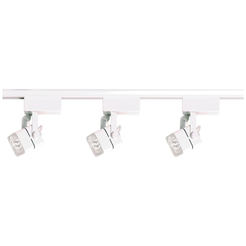 3 Light - MR16 - Square Track Kit - Low Voltage - White