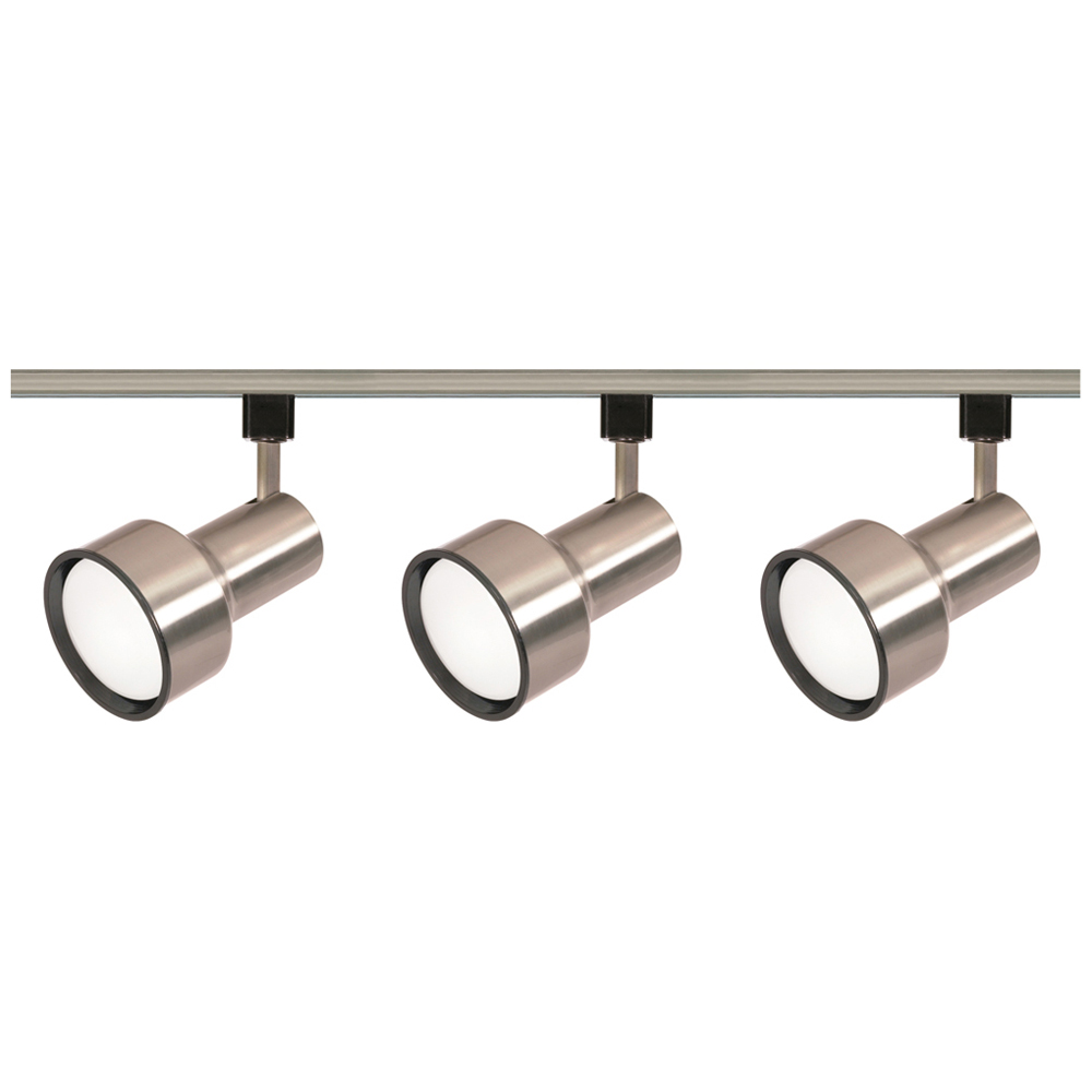 3 Light - R30 - Step Cylinder Track Kit - Brushed Nickel