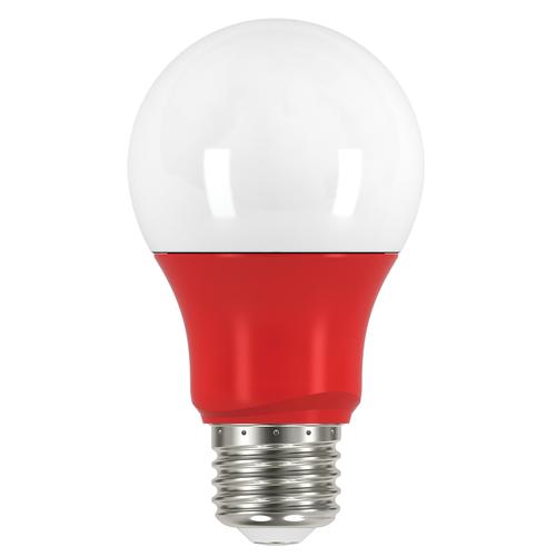 Type A, Designation: 2W A19 LED - Red When Lit - Medium Base - 120V