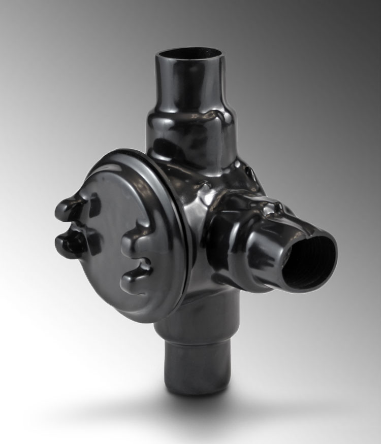 Product image for Calpipe PV0500GUAT14 1/2" PVC Coated Galvanized Rigid GUAT Junction Box