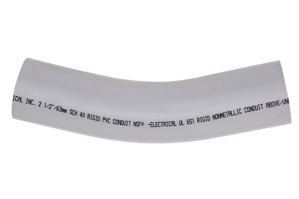 Product image for MULTIFIT 078570 2-1/2" PVC Elbow, 30 Degree