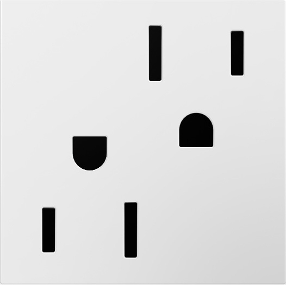 ADOR ARTR152W4 2-MODULE WHITE TAMPER-RESIS OUTLET 15A **** UPC# 04027 ****