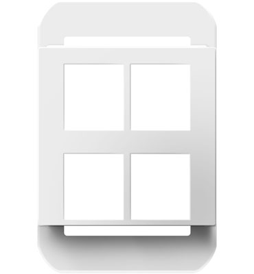 Product image for Pass & Seymour AC4PFW1 4-Port Frame - White