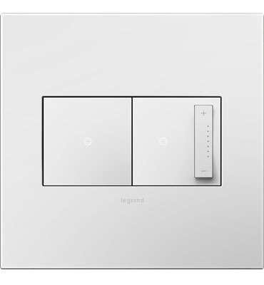 Product image for Pass & Seymour AWP2G-WH4 2-Gang adorne Wall Plate - Gloss White