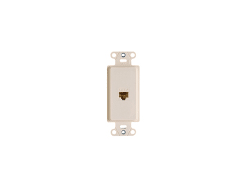 Product image for On-Q WP3210-WH 1-Port White RJ45 Audio/Video Pre-Configured Strap