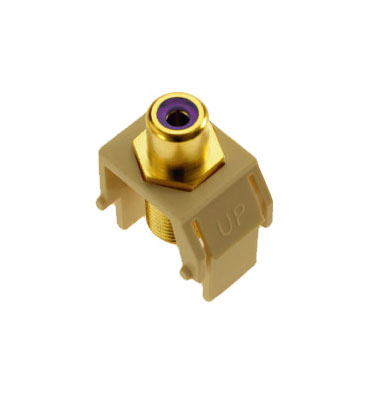 Product image for OnQ WP3466IV PURPLE RCA TO F-CONNEC