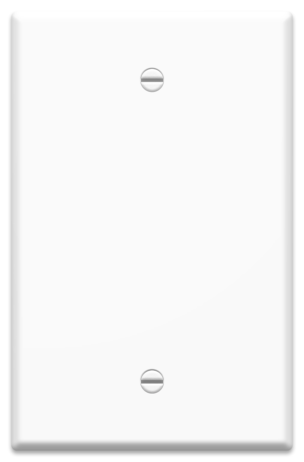 Product image for On-Q WP3300-WH 1-Gang Blank White High Impact Flame Retardant Plastic Oversized Keystone Wallplate