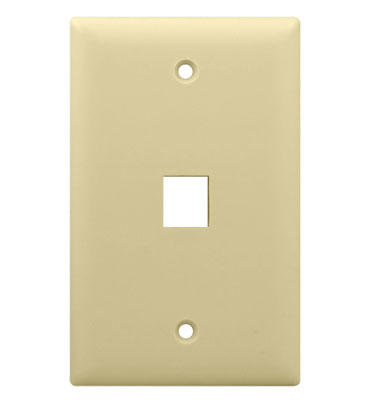Product image for On-Q WP3401-LA 1-Gang 1-Port Light Almond High Impact Flame Retardant Plastic Keystone Wallplate