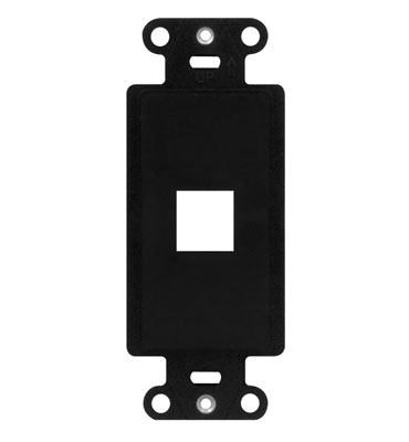 Product image for On-Q WP3411-BK 1.65 x 0.28 x 4.19 Inch 1-Port Black Plastic Wall Box Mounting Non-Flexible Outlet Strap