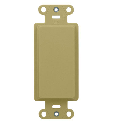 Product image for On-Q WP3410-IV 1.65 x 0.28 x 4.19 Inch Blank Ivory Plastic Wall Box Mounting Non-Flexible Outlet Strap