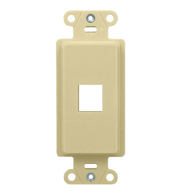 Product image for On-Q WP3411-LA 1.65 x 0.28 x 4.19 Inch 1-Port Light Almond Plastic Wall Box Mounting Non-Flexible Outlet Strap