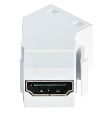 Product image for On-Q WP1234-WH White HDMI Keystone Insert/Coupler