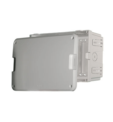 Product image for On-Q EN0800 8 Inch White Plastic Empty Enclosure and Cover