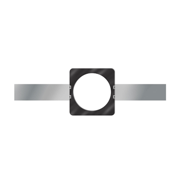 Product image for On-Q 364672-02 6.5 Inch Black High Impact Flame Retardant Plastic Center Mount In-Ceiling Speaker Bracket