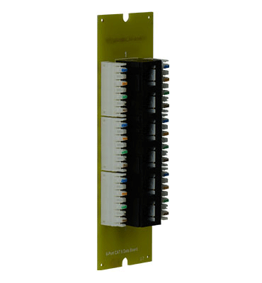 Product image for On-Q AC0606 6-Port Category 6 Green/Black Plastic Multiple Dwelling Unit Enclosure Data Board