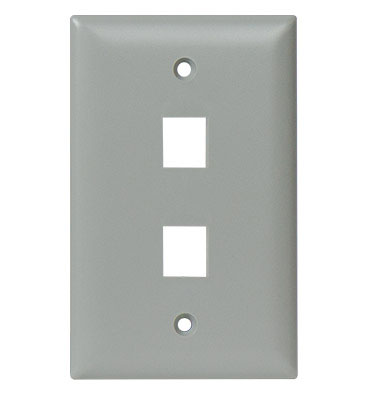 Product image for OnQ WP3402GY 1 GANG WALL PLATE, 2-P