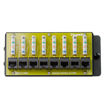 Product image for On-Q AC1068 8 PORT CAT6 NETWORK INTE