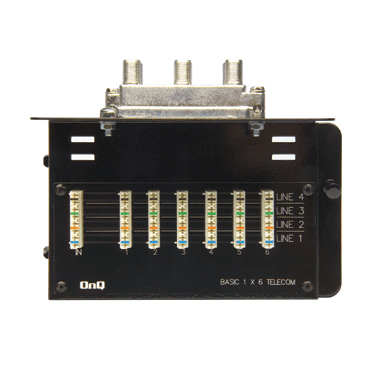 Product image for Pass & Seymour 364400-04 6 Telecom/4 Video Outlet Black 18 Gauge CRS Combination Module